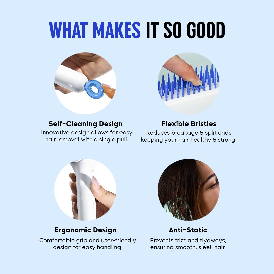 BELVONA SmoothLoop™ Self-Cleaning Comb